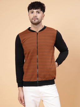 RIGO - Mustard All Over Printed Fleece Bomber Jacket