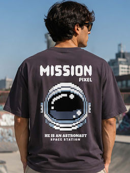 Dpassion - Mens Purple Oversized Drop Shoulder T-Shirt