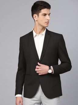 MANQ - Mens Slim Fit Formal Black Blazer