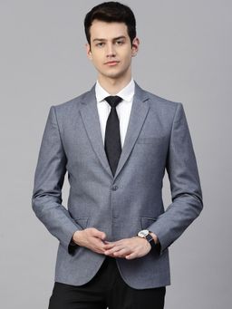 MANQ - Mens Slim Fit Formal Blue Blazer