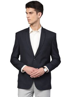 MANQ - Mens Slim Fit Formal Navy Blue Blazer