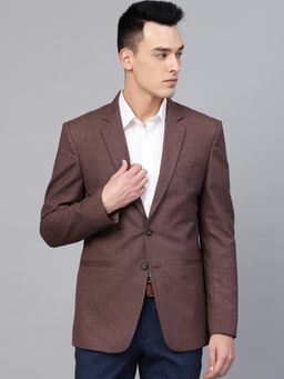 MANQ - Mens Slim Fit Formal Brown Blazer