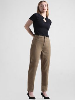 ONLY - Olive High Rise Mom Fit Jeans