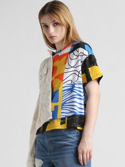 ONLY - Abstract Print Boxy T-shirt