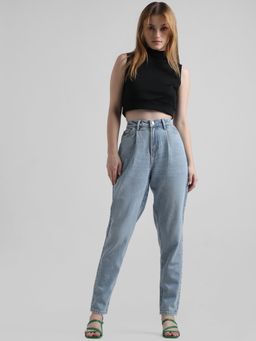 ONLY - Light Blue High Rise Mom Fit Jeans