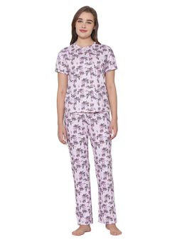 Wacoal - Women Lavender Floral T-Shirt with Pyjama