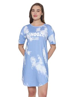 Wacoal - Women Blue Tie & Dye Night Dress