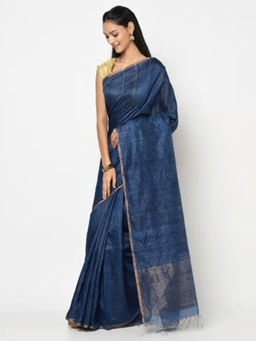 Fabindia - Silk Matka Zari Checks Sari