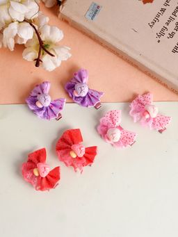 Silvermerc Designs - Set Of 6 Lace Mushroom Alligator Hair Clip Set