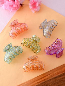 Silvermerc Designs - Set of 6 Multi Colored Claw Clips