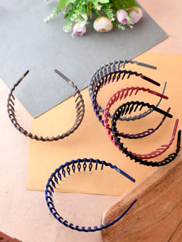 Silvermerc Designs - Set of 6 Multi Colored Zig Zag Hairband