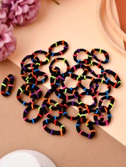 Silvermerc Designs - Set Of 30 Black Rubber Band Ponytail Holder