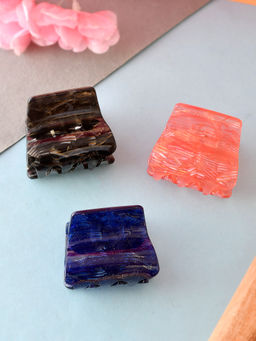 Silvermerc Designs - Set of 3 Multi Colored Claw Clips