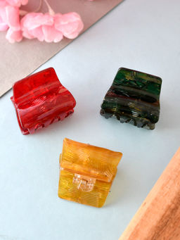 Silvermerc Designs - Set of 3 Multi Colored Claw Clips