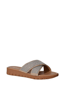 Eske - Beige Sylvie Genuine Leather Slip On Sandals