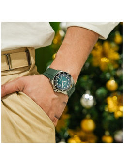 Tornado - Lumina Analog Green Dial Watch (T22001-SSHH) (M)