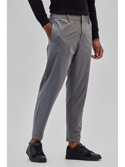 Snitch - Light Grey Regular Fit Stretch Chinos