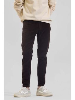 Snitch - Dark Brown Corduroy Slim Fit Trouser