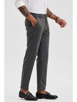 Snitch - Charcoal Grey Stretch Slim Fit Trouser