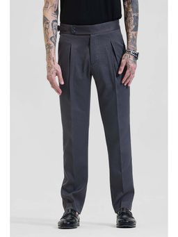 Snitch - Charcoal Grey Stretch Slim Fit Trouser