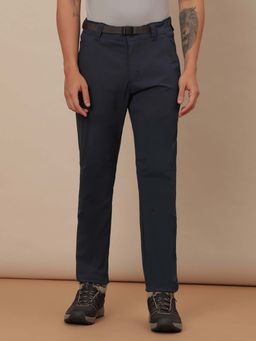 Wrangler - Men Blue Mid Rise Straight Fit Trouser