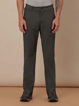 Wrangler - Men Grey Mid Rise Straight Fit Trouser