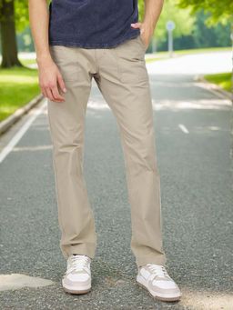 Wrangler - Men Brown Mid Rise Comfort Fit Trouser