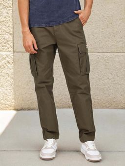 Wrangler - Men Green Mid Rise Slim Fit Trouser