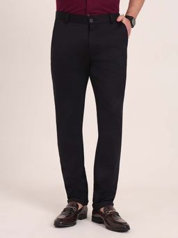 JB Studio - Navy Blue Rayon Blend Club Wear Trouser