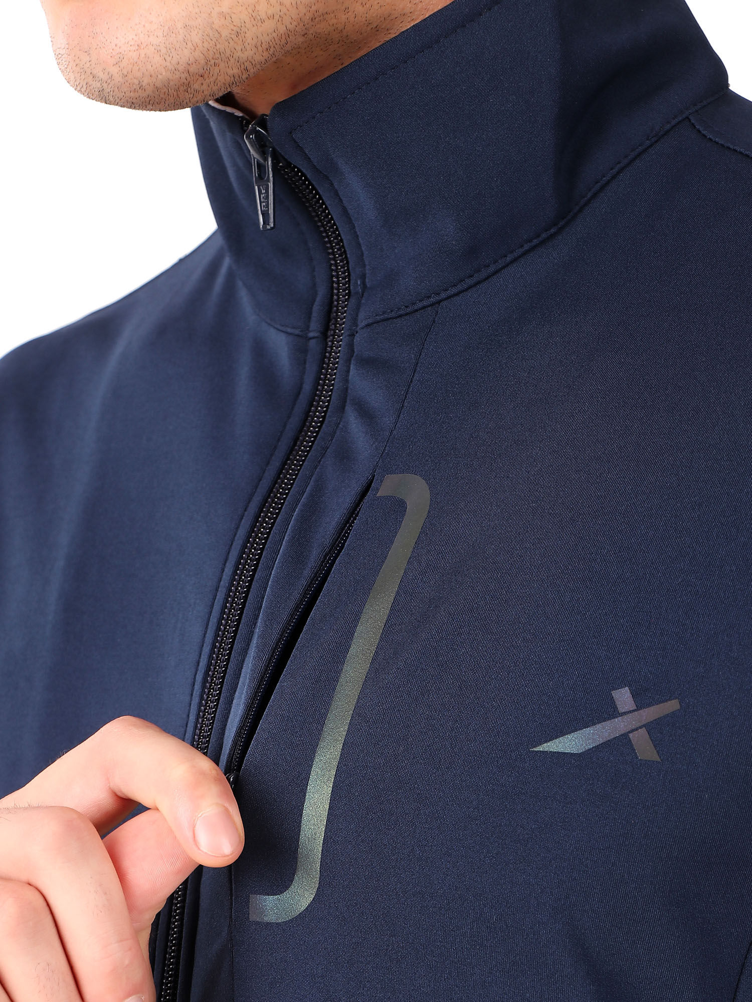 Buy Vector X Navy Blue OTS-318 Mens Solid Winter Sports Gym Zipper