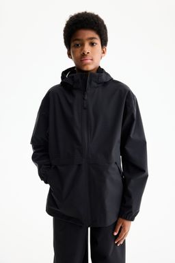 H&M - Boys Black Unisex Rain Jacket With Stormmove