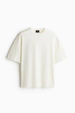 H&M - Men White Boxy Fit Washed T-Shirt