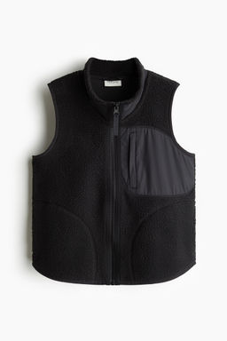 H&M - Boys Black Teddy Sports Gilet
