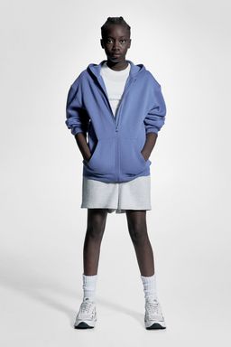 H&M - Girls Blue Zip-Through Sports Hoodie With Drymove