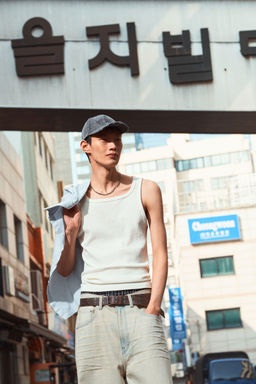 H&M - Men White Slim Fit Ribbed Vest Top