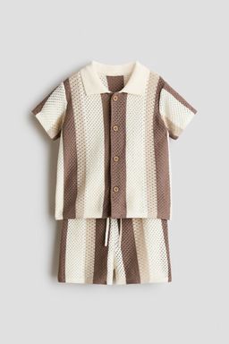 H&M - Boys 2-Piece Mesh-Knit Cotton Set