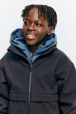 H&M - Boys Black Water-Repellent Softshell Jacket