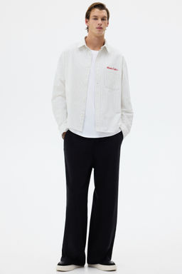 H&M - Men Black Wide-Leg Cotton Joggers