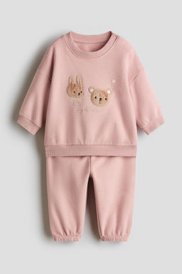 H&M - Girls 2-Piece Motif-Detail Sweatshirt Set