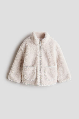 H&M - Girls Beige Teddy Jacket