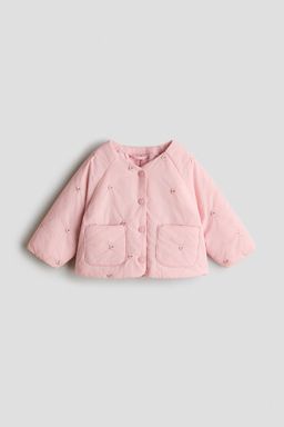 H&M - Girls Pink Embroidery-Detail Jacket