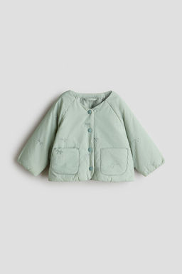 H&M - Girls Green Embroidery-Detail Jacket