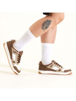 ZAYDN - Men Ash Brown Casual Sneakers