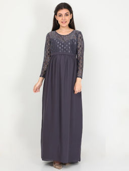 The Mom Store - Glamorous Grey Maternity Gown