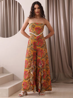 PURVAJA - Women Printed Yellow Co-Ord Set