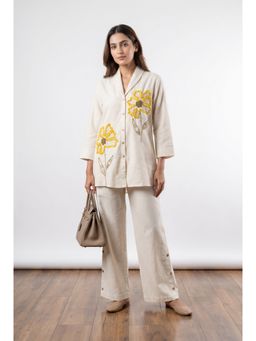 Jisora - Women Off White Co-Ord Set