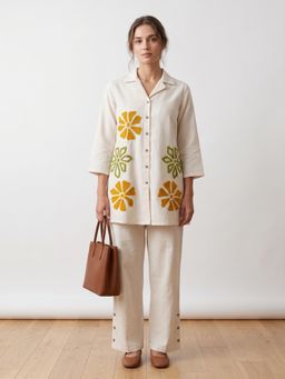 Jisora - Women Off White Co-Ord Set