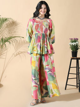SHOWOFFFF - Women Multi Printed Co-Ord Set (Set of 2)