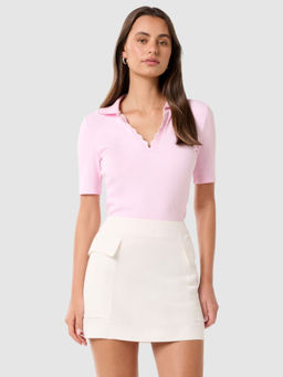 Forever New - Nila Short Sleeve Scallop Top