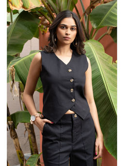 GulaboSitabo - Black Pure Cotton Vest
